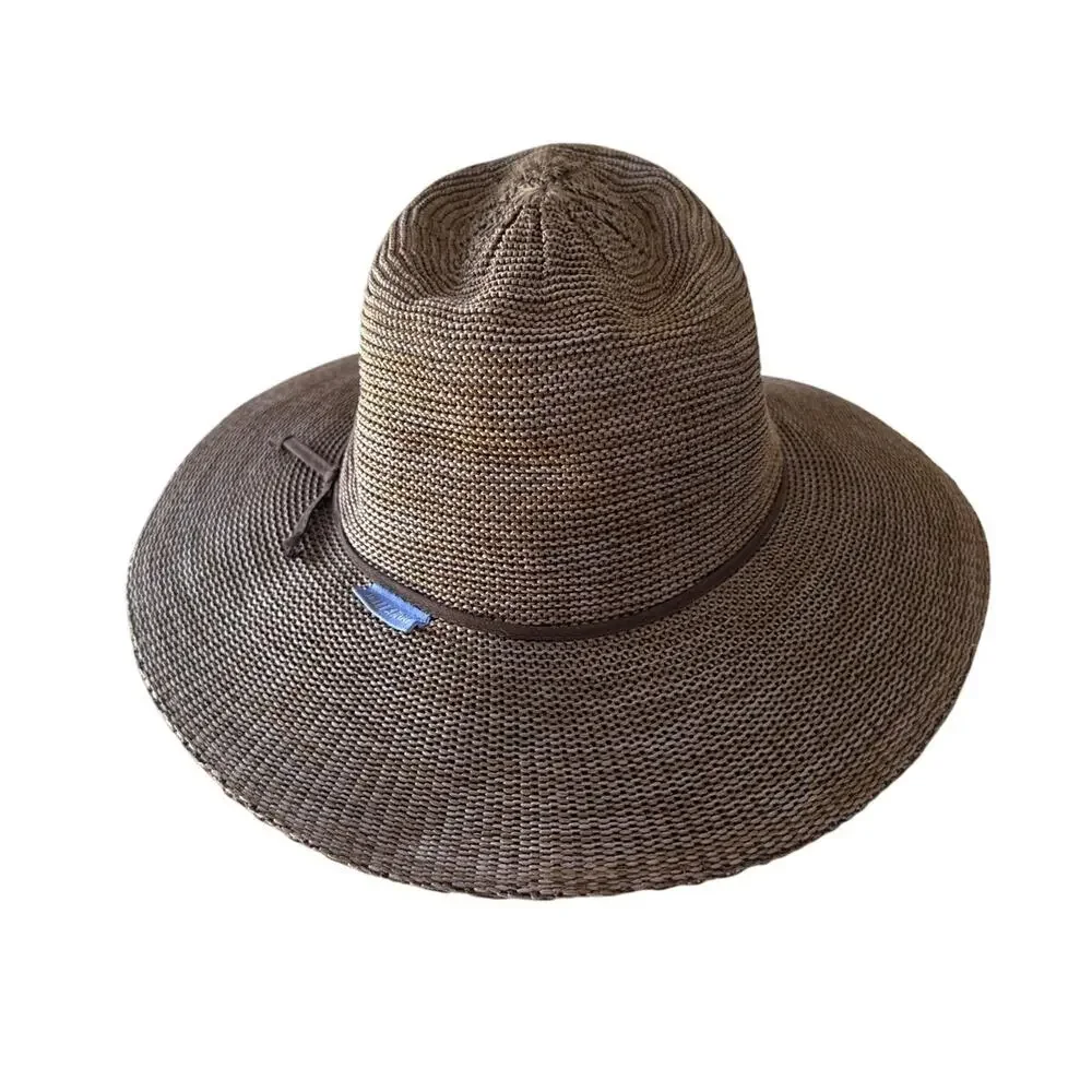 Wallaroo Hat Company Victoria Fedora in Brown One Size Fits Medium